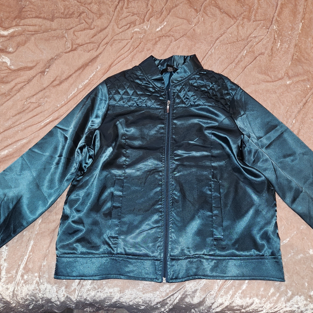 Kaktus Teal Bomber Jacket